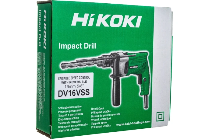 Дрель Hikoki DV16VSS DV16VSSNSZ 600Вт, БЗП, 0-2900/мин