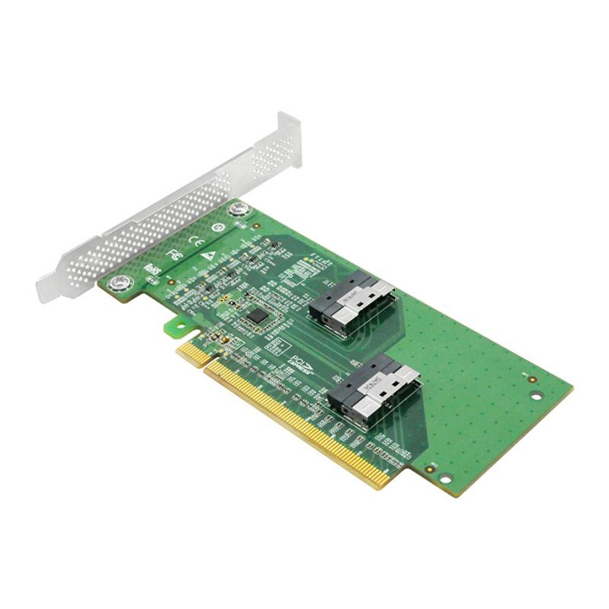 Адаптер для SSD LR-LINK LRNV9F14 PCIe x16 to Two SlimSAS SFF-8654 8i Adapter