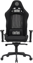 Кресло Cactus CS-CHR-MC04-BBK, ткань, до 150кг, регулируемые 2D подлокотники,  черный
