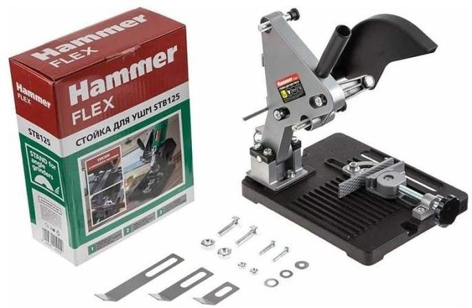 Стойка для углошлиф.машин Hammer Flex STB125 серебристый 525106