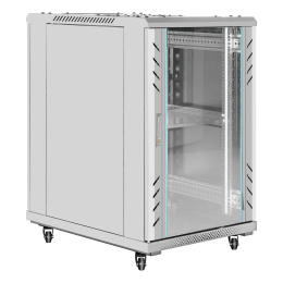 Шкаф телекоммуникационный 19" напольный 18U ExeGate EC-FS-18U.600.800.G.GREY 19”, 18U, 600x800x987mm ШхГхВ , передняя дверь закаленное стекло, задняя перфорированная дверь, EX301396RUS