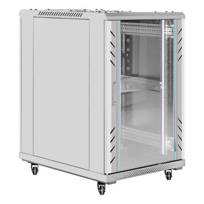Шкаф телекоммуникационный 19" напольный 18U ExeGate EC-FS-18U.600.800.G.GREY 19”, 18U, 600x800x987mm ШхГхВ , передняя дверь закаленное стекло, задняя перфорированная дверь, EX301396RUS