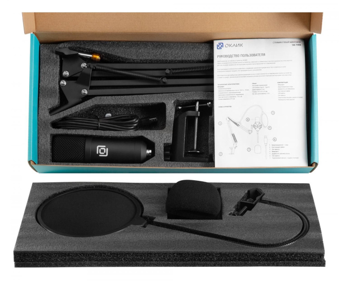 Микрофон Oklick SM-700G, черный [1456135]
