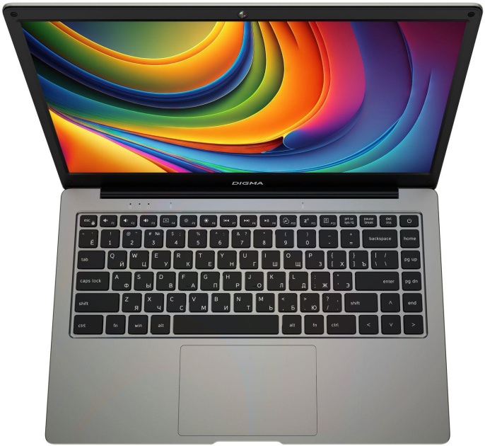Ноутбук Digma EVE C4800 Celeron N4020 8Gb SSD256Gb Intel UHD Graphics 600 14" IPS FHD 1920x1080 Windows 11 Pro dk.grey WiFi BT Cam 4800mAh DN14CN-8CXW01