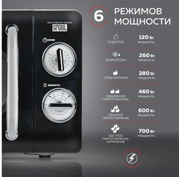 Микроволновая Печь GFGril GF-MWO203 20л. 700Вт черный