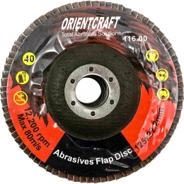 Диск лепестковый торцевой по металлу (10 шт; 125x22.2 мм; P40) Orientcraft OCF1252240