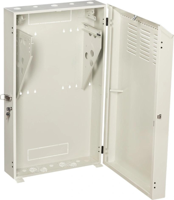 Шкаф коммутационный Lanmaster TWT-CBVRT-5U-6X7-GY настенный 5U 650x250мм пер.дв.металл направл.под винты 68кг серый 505мм 741мм IP20 сталь