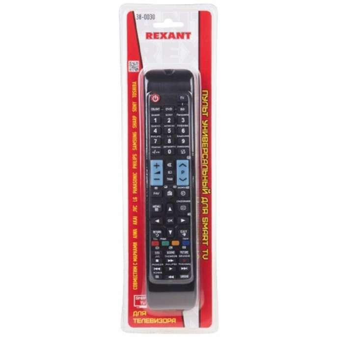 Rexant 38-0030 Пульт универсальный для телевизора с функцией SMART TV ST-01