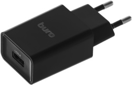 Сетевое зарядное устройство Buro BUWA1,  USB-A,  10.5Вт, 2.1A, черный [buwa10s100bk]
