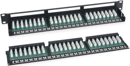 Cabeus PLHD-48-Cat.5e-Dual IDC-1U Патч-панель высокой плотности 19", 1U, 48 портов RJ-45, категория 5e, Dual IDC