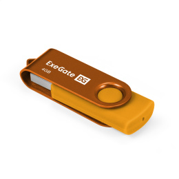USB-флеш накопитель ExeGate Jet 4GB жёлтый USB2.0, 480Mbps, пластик/металл EX302032RUS