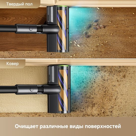 Беспроводной пылесос Dreame Cordless Vacuum Cleaner R20 Essential VZV30A технология CelesTectTM для распознавания пыли, щетка для пола и ковра, высокая мощность всасывания 190 Вт, давление