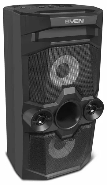 Портативная акустика SVEN АС PS-650, черный 50 Вт, TWS, Bluetooth, FM, USB, microSD, LED-дисплей, 4000мА*ч