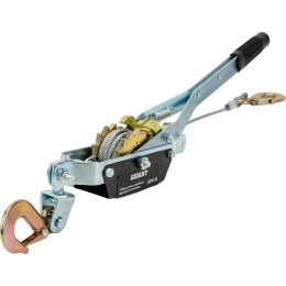 Ручная лебедка с двойным храповым механизмом Gigant 1т, Диаметр троса 11мм, длина троса 2,2м, GEW-20