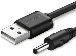 Кабель UGREEN US277-10376 USB 2.0-A to DC 3.5mm 1m. Black