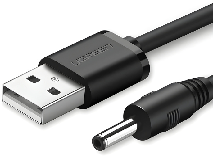 Кабель UGREEN US277-10376 USB 2.0-A to DC 3.5mm 1m. Black