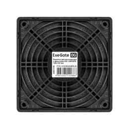 Решетка для вентилятора с фильтром 120x120 ExeGate EG-120PSFB (120x120 мм, пластиковая, квадратная, с пылевым фильтром, черная) EX295256RUS