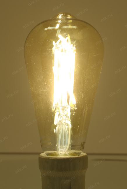 Умная лампа Hiper IoT ST64 Filament Vintage E27 7Вт 600lm Wi-Fi HI-ST64FIV