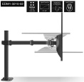 Кронштейн для монитора 13"-32" настольный ExeGate EDM1-3210-02 EX297360RUS (VESA 75х75, 100х100 мм, макс. нагрузка 10 кг; наклон -90°/+90°, поворот -90°/+90°, вращение: 360°, 2 способа крепления: сквозное и струбцина, цвет черный)