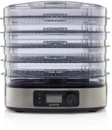Сушка для фруктов и овощей Gorenje FDK500DE 5под. 380Вт серый