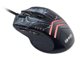 Мышь проводная GMNG XM007, игровая, оптическая, USB, 10000dpi, черный и серый