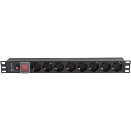 Блок розеток 5bites 8 розеток, алюминий, 1U, 19" PDU819A-07