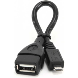 Кабель-переходник Cablexpert USB 2.0 OTG USB-AF/Micro-BM, 0.15м, пакет A-OTG-AFBM-001