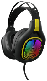 Гарнитура игровая GMNG HS-L630G,  для компьютера, мониторные,  проводные, черный  / желтый [1533561]