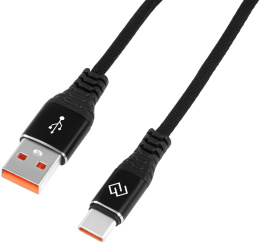Кабель Digma USB Type-C m - USB m , 1м, 3A, черный [dg-usba-с-1m-27w]