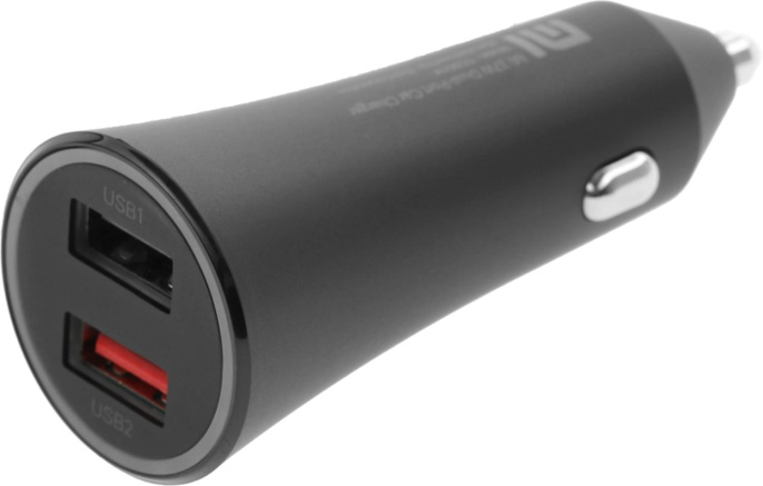 Автомобильное зарядное устройство Xiaomi Mi 37W Dual-Port Car Charger, 2xUSB-A, 37Вт, 3A, черный [gds4147gl]
