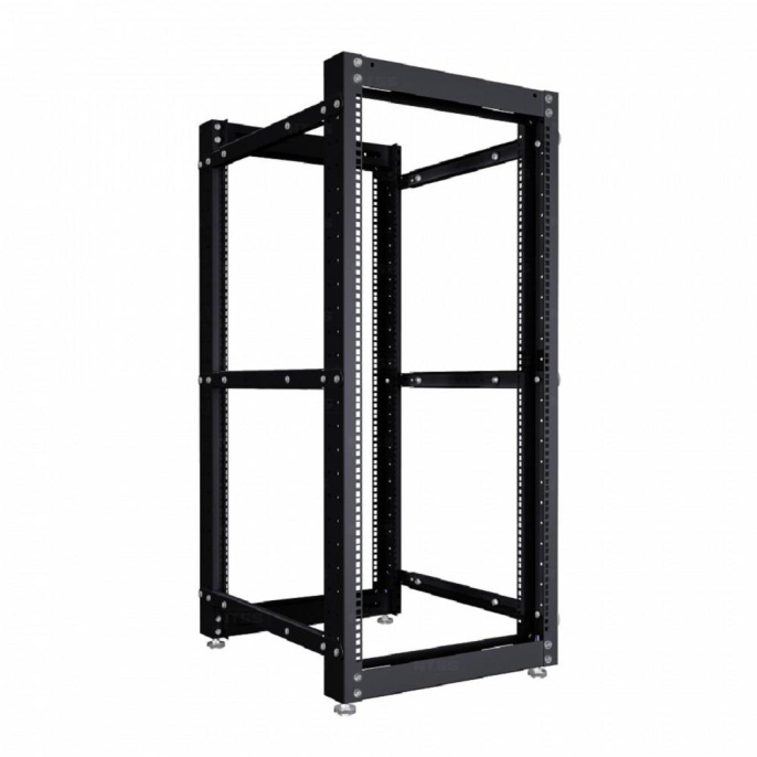 NTSS Стойка серверная NTSS OR двухрамная 42U 600-1000мм, комплект ножек, черный RAL 9005 NTSS-2POR42U/600-1000-BL