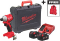 Промо-набор Milwaukee M18 BLIDRCMC-402C 4933499457 включает: винтовёрт M18 BLIDRC-402C, 2 аккумуляторных блока M18 B5, зарядное устройство M12-M18FC, пуховый жилет Milwaukee