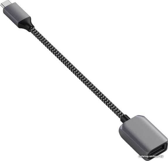 Кабель-адаптер Satechi USB-C to USB 3.0. Цвет серый космос. (ST-UCATCM)