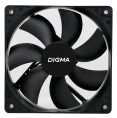 Вентилятор Digma DFAN-120-7 120мм, 3-pin, от БП:4-pin (Molex), 1200об/мин, 23 дБ, черный, Ret