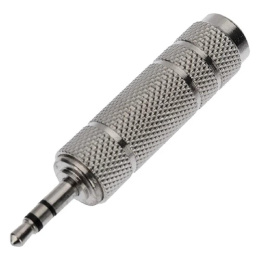 Rexant 14-0213 Переходник 3,5мм стерео штекер - 6,3мм стерео гнездо, металл