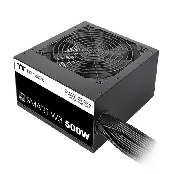 Блок питания Thermaltake Smart W3 Gen.5, 500Вт, 80 PLUS WHITE, 120мм, черный, retail [ps-spw-0500nnfawe-1]