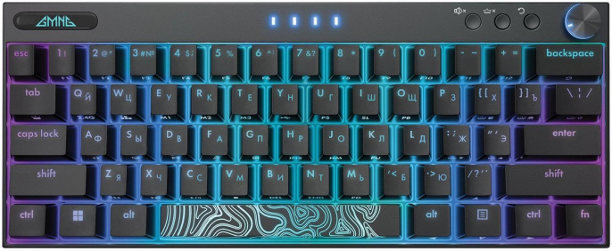 Клавиатура GMNG GG-KB500XW, беспроводная, USB, Bluetooth/Радиоканал, механическая, черный [1910516]