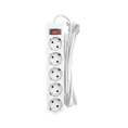 CBR Сетевой фильтр CSF 2505-3.0 White PC, 5 евророзеток, длина кабеля 3 метра, цвет белый пакет