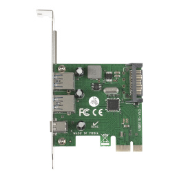 Контроллер ExeGate EXE-323 (PCI-E x1 v2.0, 2*USB3.0 ext. + 1*Type-C, разъем доп.питания, VIA Labs Chipset VL805) EX283719RUS