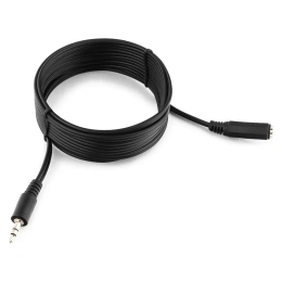 Аудио кабель-удлинитель Cablexpert Jack 3.5(M)/Jack 3.5(F), 3м, черный, пакет CCA-423-3M