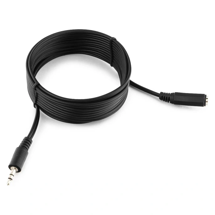 Аудио кабель-удлинитель Cablexpert Jack 3.5(M)/Jack 3.5(F), 3м, черный, пакет CCA-423-3M