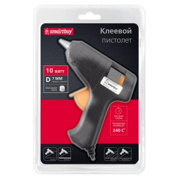 Пистолет клеевой электрический Smartbuy 10 Вт, D 7 мм, алюмин.сопло, шнур 1 м, tools SBT-GG-101