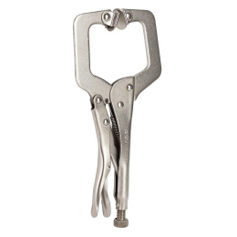 Зажимные клещи С-образные с фиксатором Deli DL20011 280мм, рабочий ход 78мм, регулировочный винт