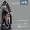 Утюг DOMFY DSC-EI901, с паровым ударом, 3000Вт, черный и золотистый