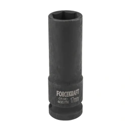 Головка ударная глубокая тонкостенная 6-гранная 17 мм, 1/2"DR, 85 мм Forcekraft FK-4458517TH(56091)