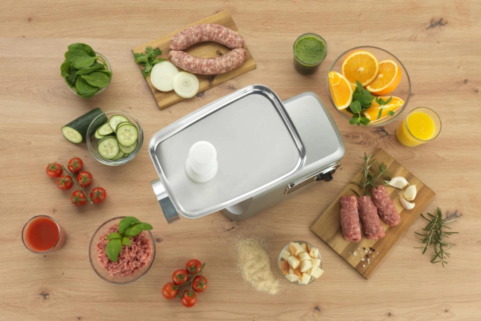 Мясорубка Gorenje MG2500DS 2500Вт серый/серебристый