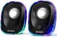 Колонки SVEN 330, чёрный, USB, акустическая система 2.0, мощность 2x2,5 Вт RMS , подсветка SV-014001