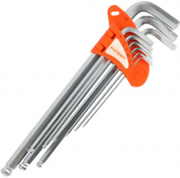 Набор ключей PATRIOT SKH-9EL шестигранные с шаром экстра длинные 15-10мм CRV 9 шт 350002006