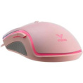 RAPOO Игровая мышь проводная V25S, цвет - розовый 12278