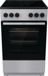 Плита Электрическая Gorenje GEC5A12SG серый/черный стеклокерамика без крышки